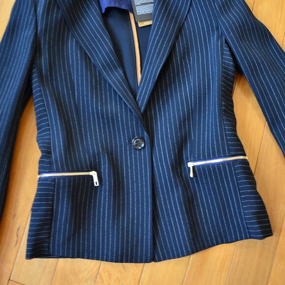 BOSS Jocalua Pinstripe Blazer Size 0 - Picture 9 of 16